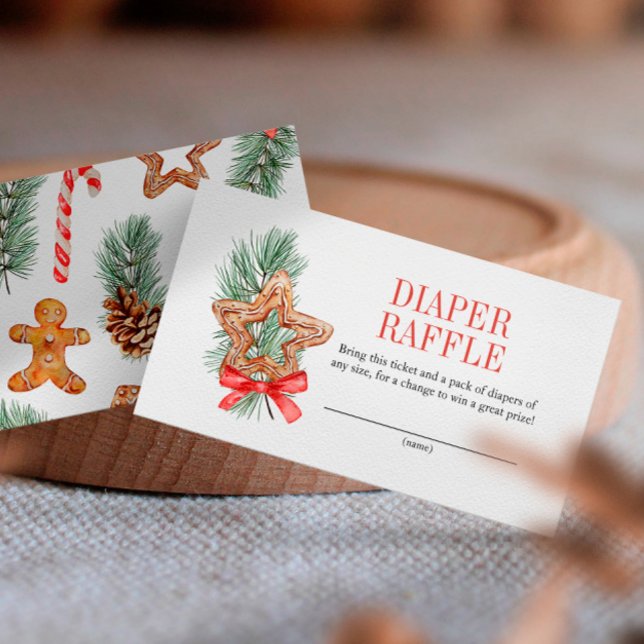 Tarjeta De Recepción Dulce Navidades de cookies Diaper Raffle Baby Show (Subido por el creador)