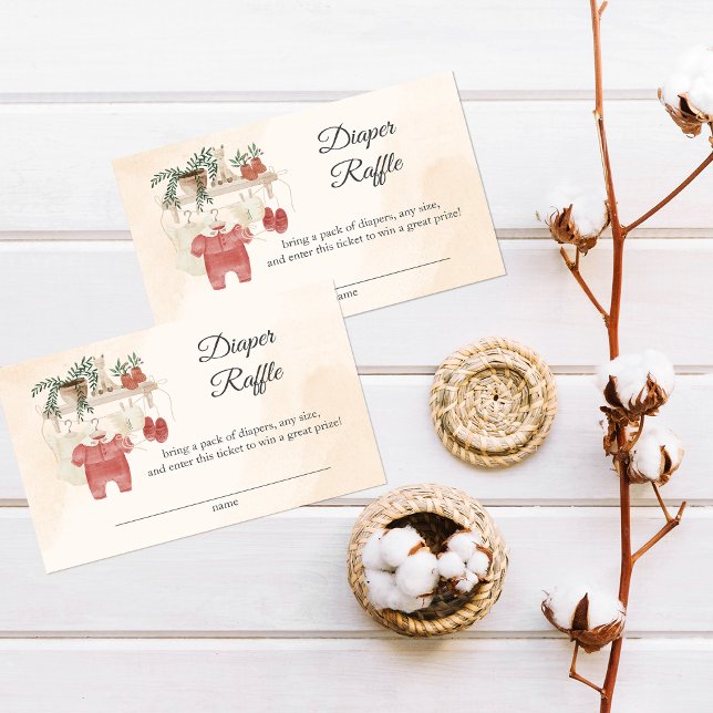Tarjeta De Recepción Dulce Niña Boho Clothes Diaper Raffle (Subido por el creador)