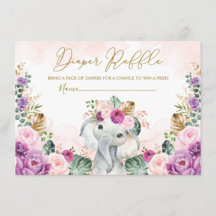 Tarjeta De Recepción Dulce pañal para bebé tropical Boho