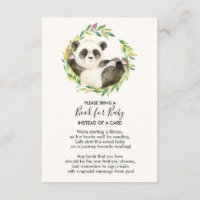 Dulce Panda Baby Shower Book for Baby Card