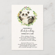 Dulce Panda Baby Shower Book for Baby Card