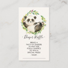 Tarjeta De Recepción Dulce Panda Baby Shower Diaper Ticket