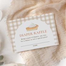 Dulce Pastelito de Otoño Baby Shower Rifa de Pañal