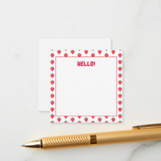 Tarjeta De Recepción Dulce patrón estético de fresa kawaii