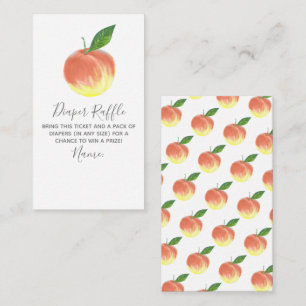 Tarjeta De Recepción Dulce Peach Baby Shower Diaper Raffle