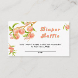 Tarjeta De Recepción Dulce Peach Baby Shower Diaper Raffle