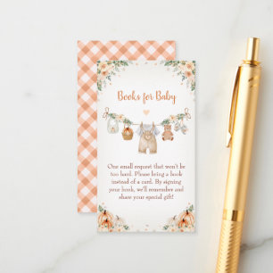 Tarjeta De Recepción Dulce Pequeña Calabaza Baby Shower de Otoño