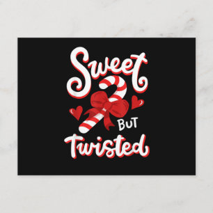 Tarjeta De Recepción Dulce Pero Divertido Santa De Caramelo De Navidad