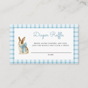 Tarjeta De Recepción Dulce rifa de pañales para baby shower de conejito