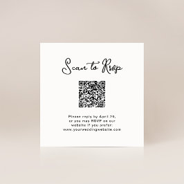 Tarjeta De Recepción Dulce y caprichoso | RSVP con código QR