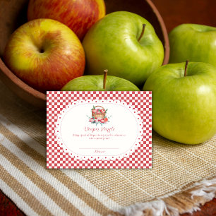 Tarjeta De Recepción Dulces Fiestas de Baby Shower con Manzana de Cosec