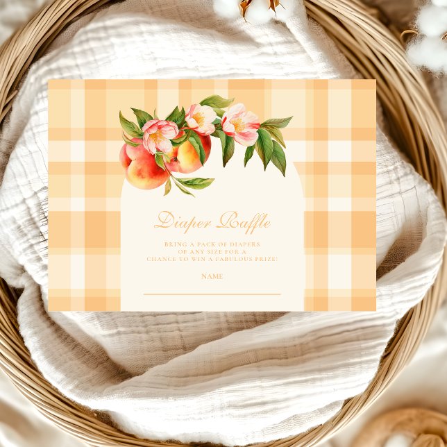 Tarjeta De Recepción Dulces Melocotones Baby Shower Diapper Raffle (Subido por el creador)