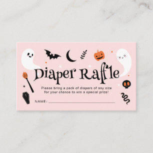 Tarjeta De Recepción Dulces Naranjas Halloween Baby Shower Rifa de Paña