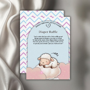 Tarjeta De Recepción Dulces sueños Pequeño cordero lindo Kawaii Baby Sh