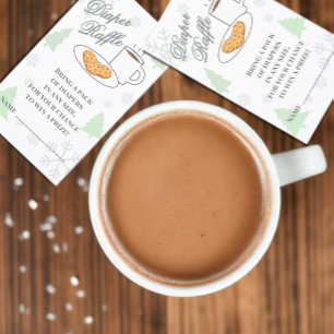Tarjeta De Recepción Dulces y cacao, Sorteo de pañales en baby shower