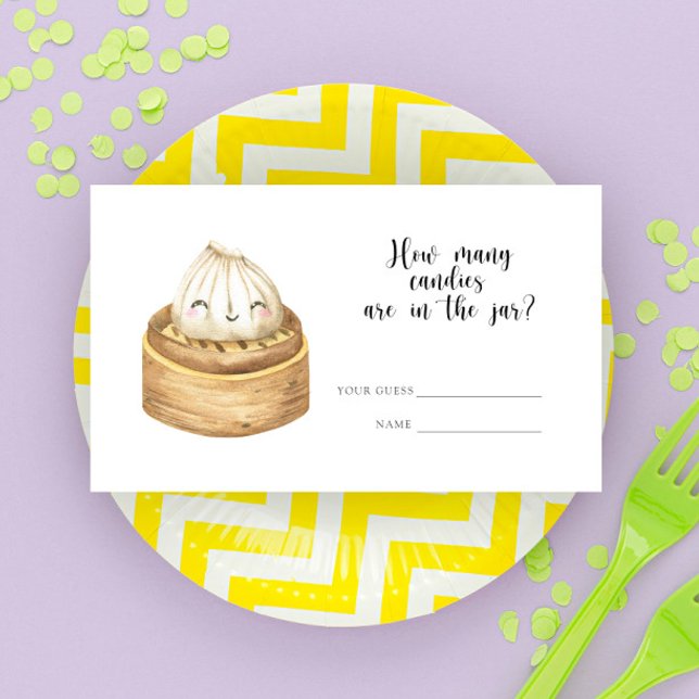 Tarjeta De Recepción Dumplicando la ducha de bebé - adivinen cuántos ca (Subido por el creador)