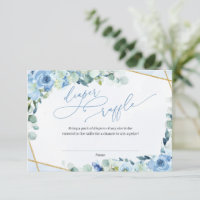 Duste Blue Floral Gold Geometric Diaper Raffle