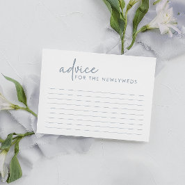 Tarjeta De Recepción Duste consejo de ducha Minimalista azul y blanca