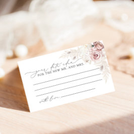 Tarjeta De Recepción Duste Rosa moderno ducha de novias Ideas de noche