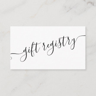 Tarjeta De Recepción Dusty Black Calligraphy Casual Handwrift