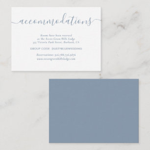 Tarjeta De Recepción Dusty Blue Boda