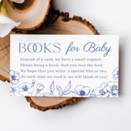 Tarjeta De Recepción Dusty Blue Chinoiserie Libros para bebés