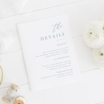 Dusty Blue Elegant Calligraphy Boda Details