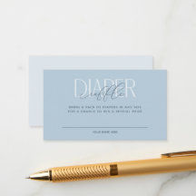 Dusty Blue Elegant Diaper Raffle