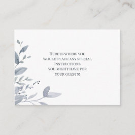 Tarjeta De Recepción Dusty Blue Greeneration Watercolor