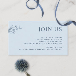 Tarjeta De Recepción Dusty Blue, Moda Moderna, Únete a nuestro Boda de 