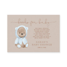 Dusty Blue Teddy Bear Solicitud de Baby Shower par
