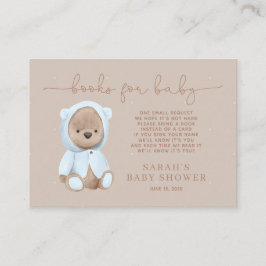 Tarjeta De Recepción Dusty Blue Teddy Bear Solicitud de Baby Shower par