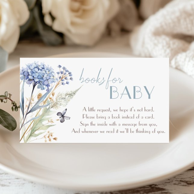 Tarjeta De Recepción DUSTY Floral Baby Shower Books para el bebé (Subido por el creador)