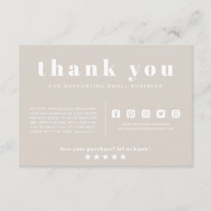 Tarjeta De Recepción Dusty Pink Boho Gracias Pedir Pequeña Empresa