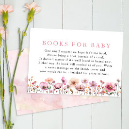 Tarjeta De Recepción Dusty Pink Wildflower Baby Book Card - Boh