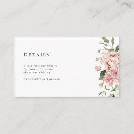 Tarjeta De Recepción Dusty Rosa Boda