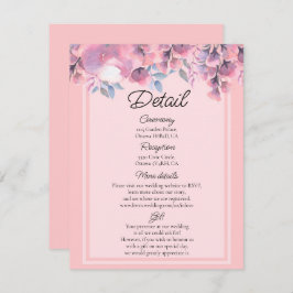 Tarjeta De Recepción Dusty Rosa boda Floral detalles