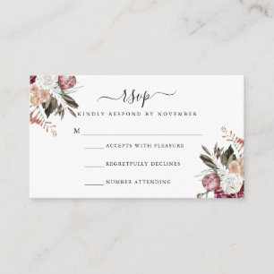 Tarjeta De Recepción Dusty Rosa RSVP Flyer
