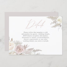 Dusty Rosa y Marfil Elegant Wedding Details (Detal