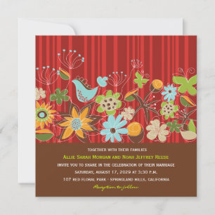 Tarjeta de recepción e invitación a la boda en el 