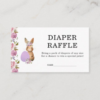 Tarjeta De Recepción Easter Baby Shower | Diaper Raffle