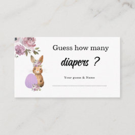Tarjeta De Recepción Easter Baby Shower | Guess how many Baby
