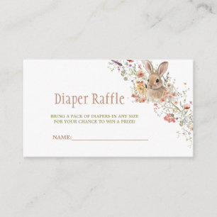 Tarjeta De Recepción Easter Bunny Wildflower Baby Shower Diaper Raffle