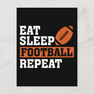 Tarjeta De Recepción Eat Sleep Football Repetir el asombroso amor Vi