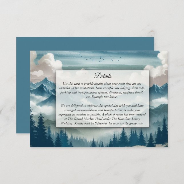 Tarjeta De Recepción Ecos a través de las minas sabrosas (Anverso / Reverso)