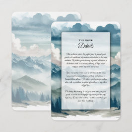 Tarjeta De Recepción Ecos a través de los pinos brumosos Boda