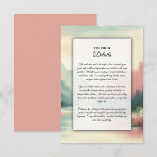 Tarjeta De Recepción Ecos suaves de las montañas