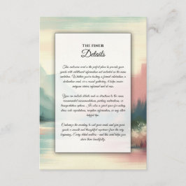 Tarjeta De Recepción Ecos suaves de las montañas