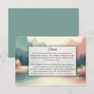 Tarjeta De Recepción Ecos suaves de las montañas