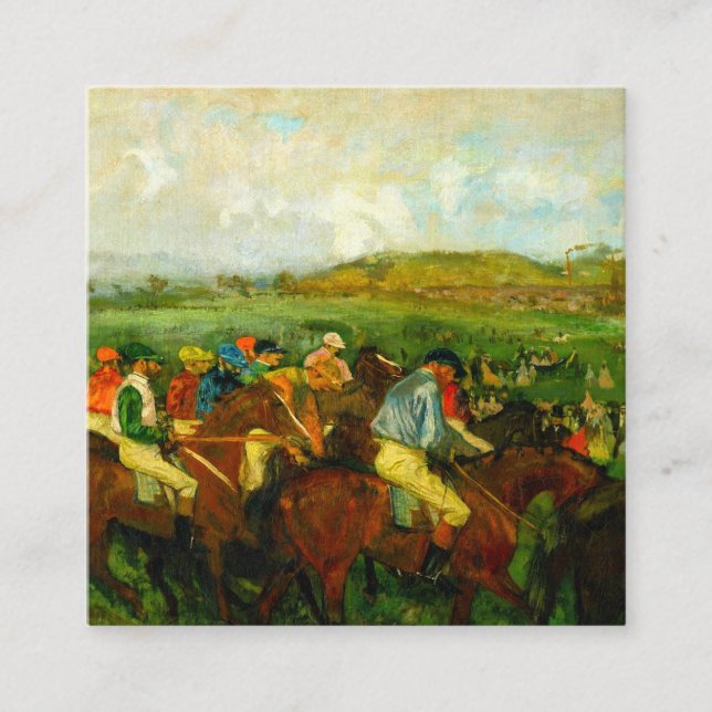 Tarjeta De Recepción Edgar Degas Horseback Riding (Anverso)